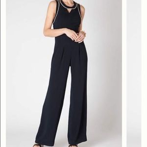 Anthropologie Cartonnier Navy Jumpsuit